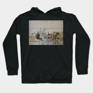 White Snowy Abstract Landscape Hoodie